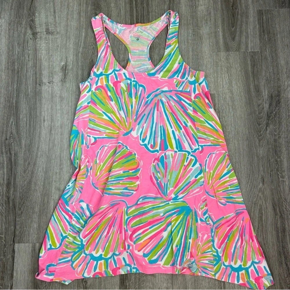 Lily Pulitzer Neon Tropical Vacation Cotton Dress Size Small - Picture 2 of 5